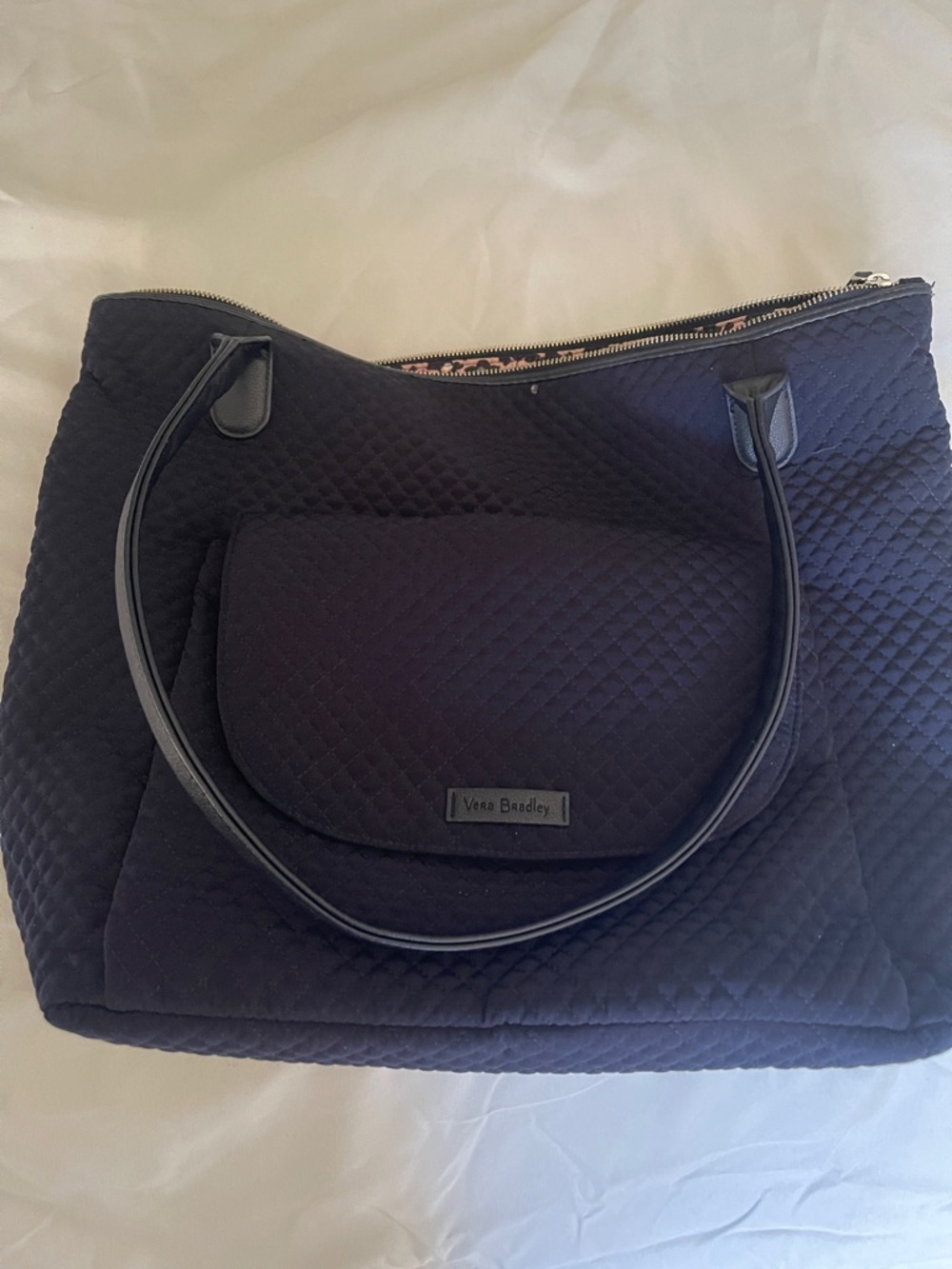 Vera Bradley Navy quilted shoulder bag